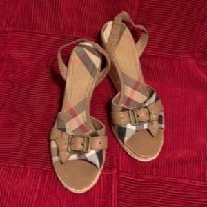 Iconic Burberry Espadrille Wedges